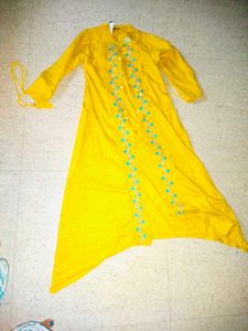 Mustard Embroidered Shrug
