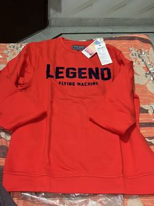 flying machine original red colour sweat shirt
