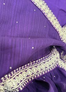 Sangaria-Violet V Neck Kurta Set💜