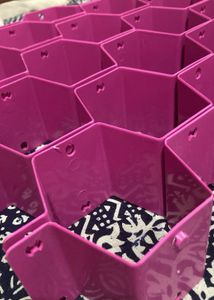 Pink Honeycomb Drawer Organizers