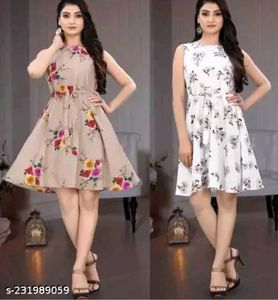 pack of 2 Floral Print Fit & Flare Dress