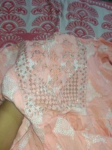 Gorgeous Peach Printed Kurta