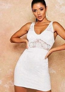 Boohoo See Through White Dress