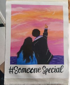 Handmade Canvas Painting🌜💓