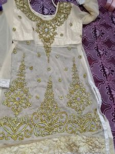 Designer Net Fabric Kurti With Stone Work