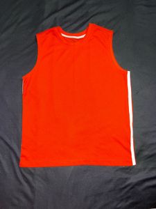 orange  Sleeveless T-Shirt