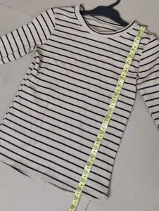 Striped Bell Warm Sleeve Top