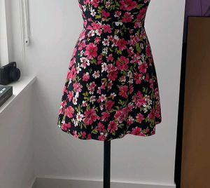 Floral Strapless Mini Dress
