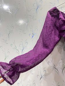 Purple Ruffle Top