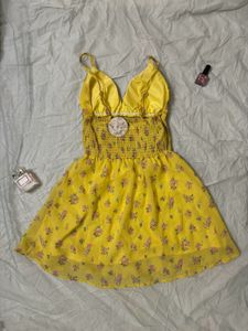 Yellow Floral Dress