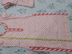 Peach Kurta With Pants And Dupatta