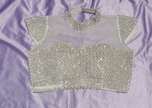 White Pearl Desiner Blouse 🤩🔥 Very Low Price