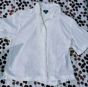 White Textured Top