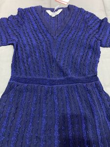 Label Ritu Kumar Blue Solid Dress