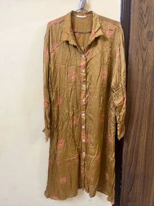 Silk Brown &amp; Pink Pajama Set