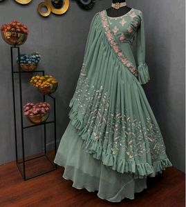 Fancy work designer gown