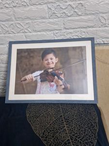 Framed Boy Violin Art