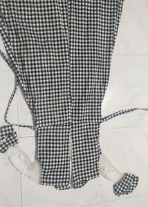 Black N White Checks Frock