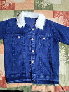 fur denim jacket