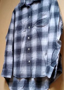 Black Plaid Flannel Korean Oversized Shirt