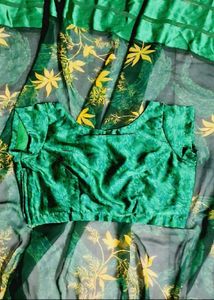 Saree With Stitched Blouse