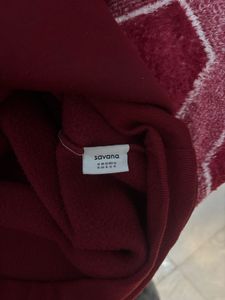 Maroon Graphic Print Sweatshirt