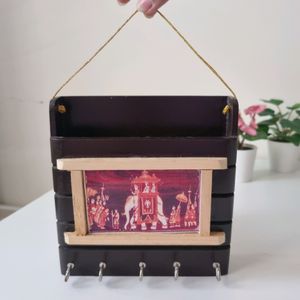 Wooden Multipurpose Key & Letter Holder