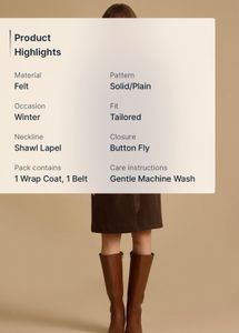 Kazo Brown Fur Collared Coat
