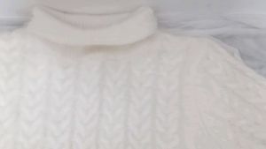 White High Neck Mini Woolen Bodycon ❄️