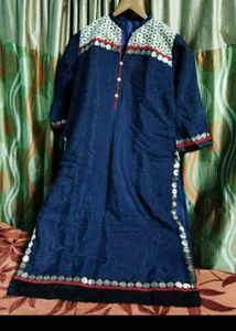 Elegant Navy Blue Kurta