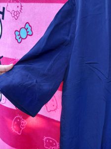 Navy Blue Open Front Coat