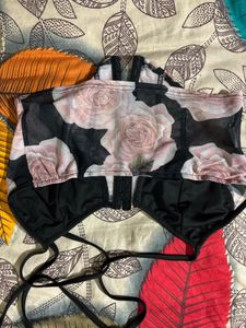 Floral Print Corset Top