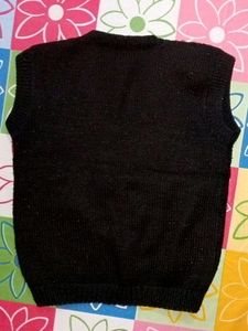 Handmade By Wool Brownish Black Sweater For Kids
