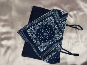 Bandana Print Crop Top