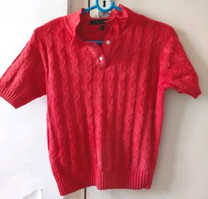 Red Woollen Crop Trop