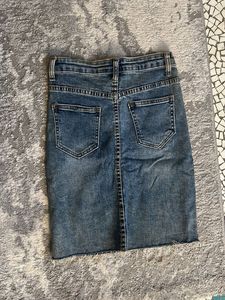 Denim High Waisted Skirt
