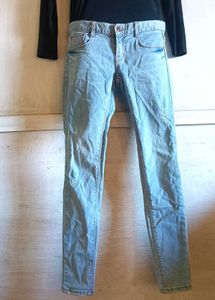 Light Wash Distressed Denim Jeans