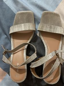 Silver Sparkling Sandals