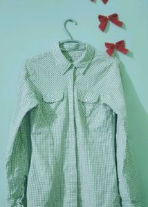 Gingham Western Style Button Down Shirt