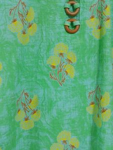 Mint Green Pure Cotton Kurti Trendy Design Floral