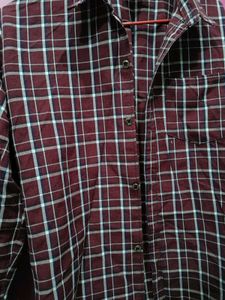 Burgundy Plaid Shirt