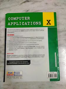 Frank Computer Applications Class 10 ICSE