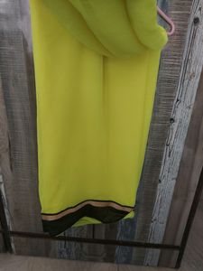 Neon Yellow Color Saree