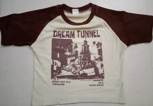 Dream Tunnel Printed Cropped Tee