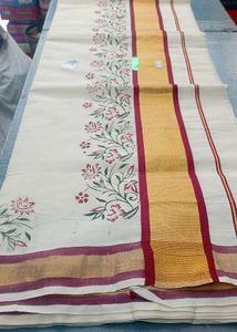 Kerala Cotton Saree with Blouse
