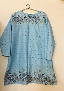 Cotton Light Blue Tunic - Unused in size M - L