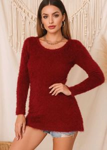 🎁Buy2 Get2 Free Red Fuzzy Sweater Top  ()