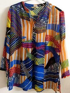 Colorful Georgette Top🏵️🌸🪻🌼