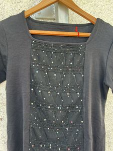 Black Embellished Top