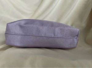 Lancome Lilac Cosmetic Makeup Bag Sparkle Woven Ba
